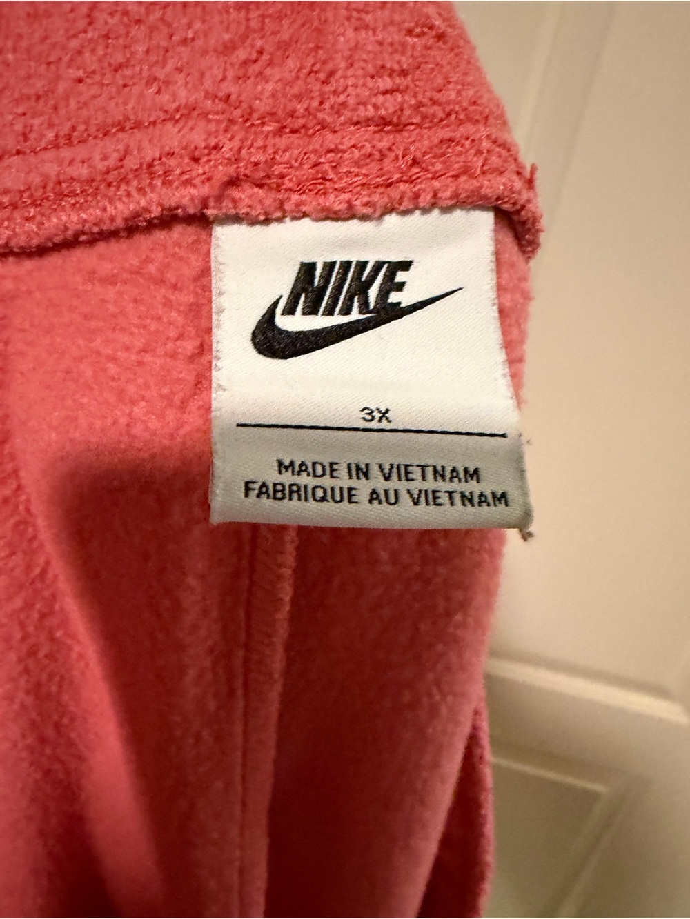 Nike Coral Fleece Joggers with Black Swoosh - Picture 4 of 4